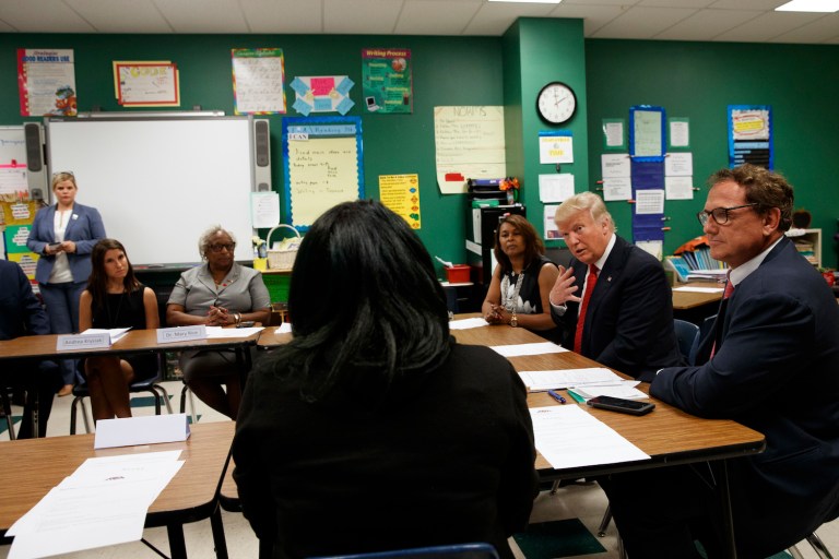 The proclamation declares Jan. 22 through Jan. 28, 2017 as National School Choice Week. (AP Photo/Evan Vucci)