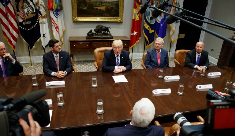 Republican leaders in Congress and the Trump administration met at the White House on Tuesday to discuss tax reform initiatives that are 
