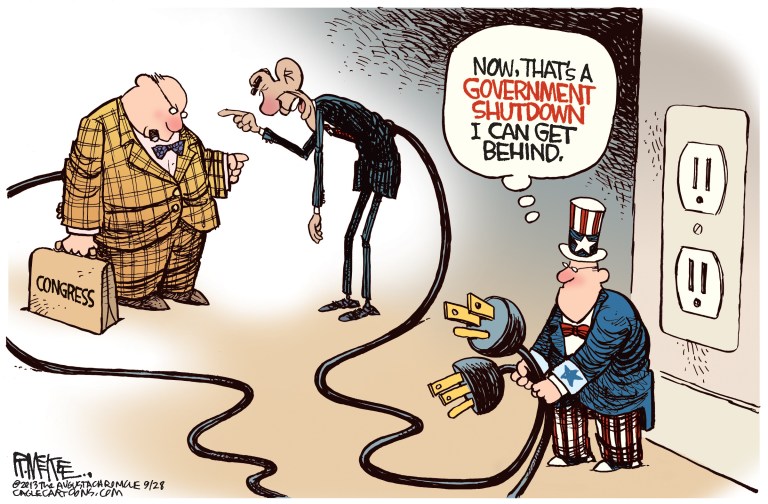 Editorial cartoon: Government shutdown