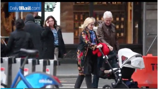 Clintons Tour Manhattan with $1k Stroller