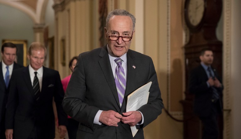 Senate Democrats, led by Minority Leader Chuck Schumer, D-N.Y., have made it clear they want more than the Fix NICS bill. (AP Photo/J. Scott Applewhite)