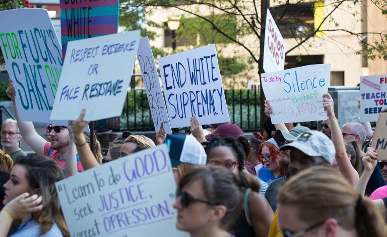 Congress' joint resolution asks the Trump administration to speak out against hate groups that 