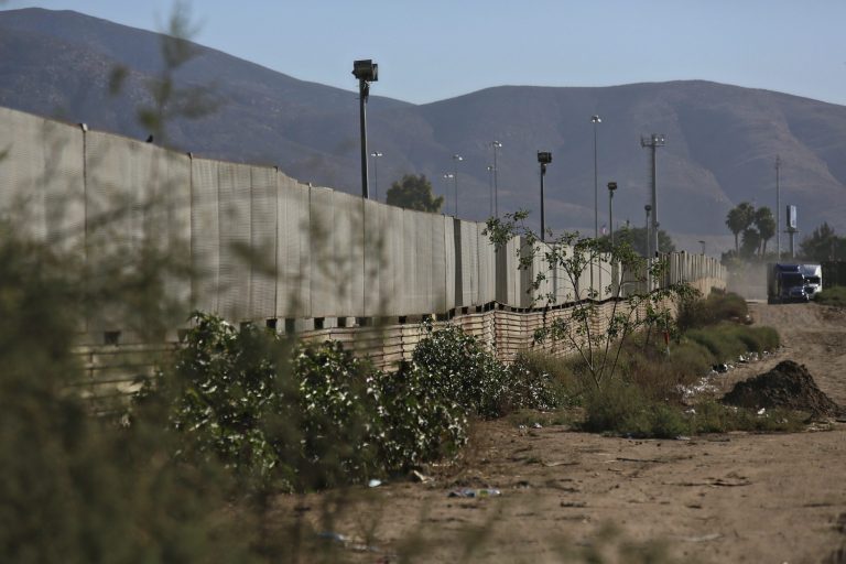 The border wall stands in Tijuana, Mexico. (Sandy Huffaker/Getty Images)
