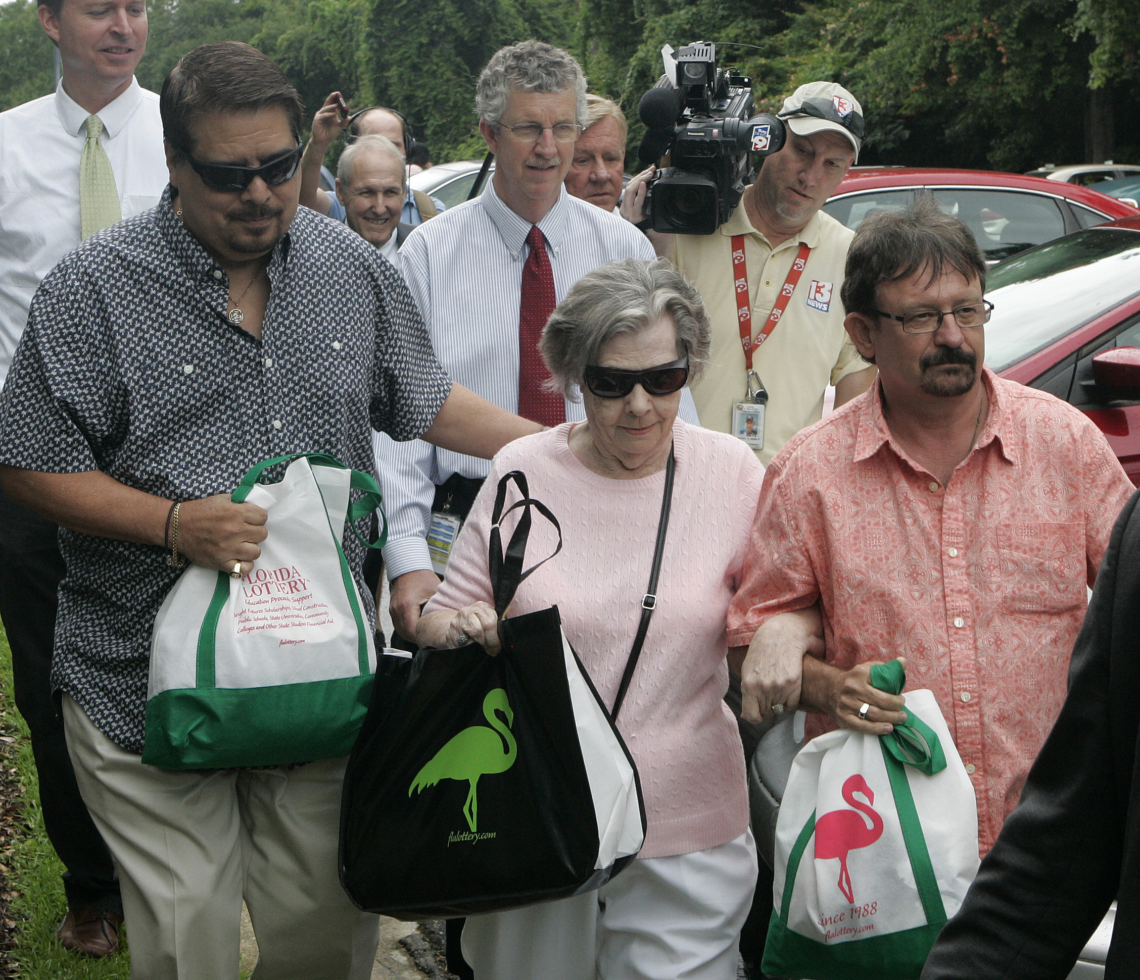 Florida woman, 84, claims $590m Powerball jackpot