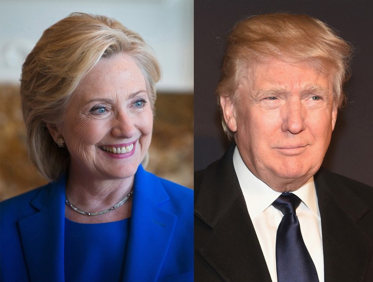 RepublicanÂ front-runner Donald Trump leads with 34 percent in the race for the GOPÂ nomination and on the Democratic side, former Secretary of State Hillary Clinton leads with the support of 37 percent of registered Connecticut Democrats. (AP Photos)