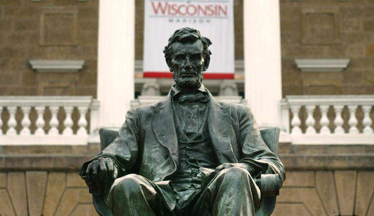 Lincoln, perched atop Bascom Hill, has drawn protests from racial justice activists in recent years. Now, the sixteenth commander-in-chief is facing fire from 