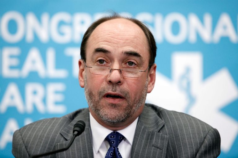 Former Congressional Budget Office Director Douglas Holtz-Eakin delivers remarks during a forum hosted by the Congressional Health Care Caucus on Capitol Hill October 26, 2009 in Washington, D.C. (Getty Image)