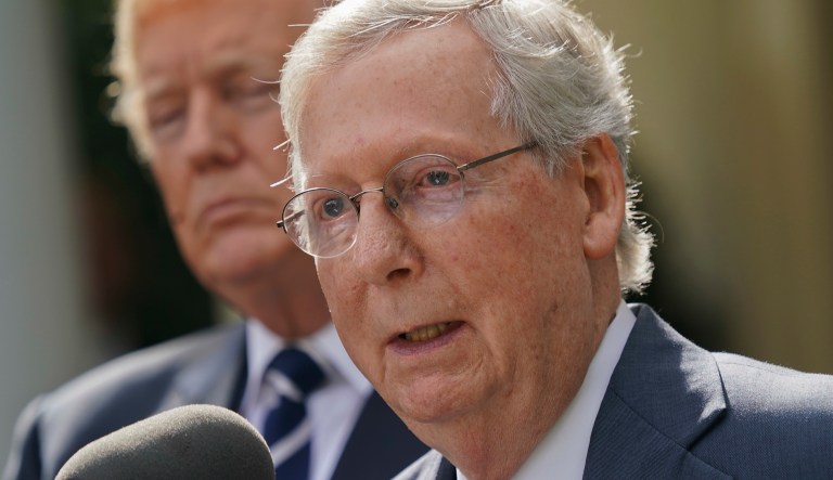 McConnell pushed back against a suggestion that his unpopularity among some conservatives was putting Republican fortunes at risk. (AP Photo/Pablo Martinez Monsivais)
