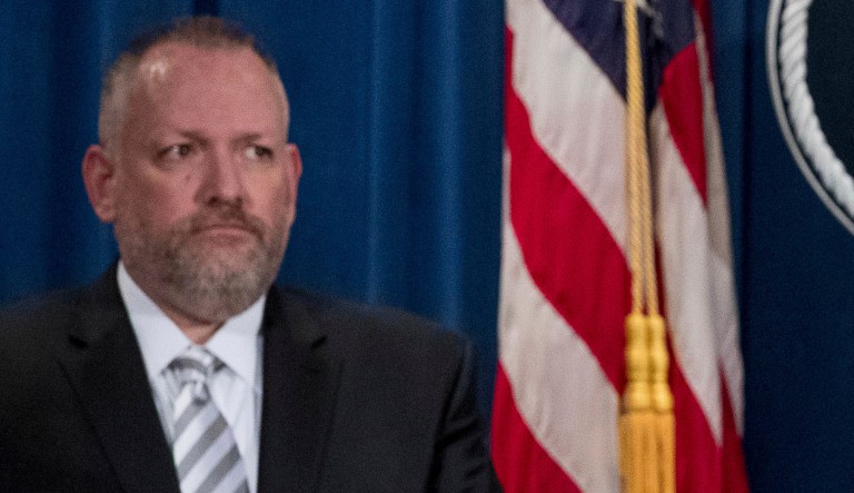 Robert Patterson, who has worked at the Drug Enforcement Administration since 1988, was named the DEA's acting administrator Tuesday evening. (AP Photo/Andrew Harnik)