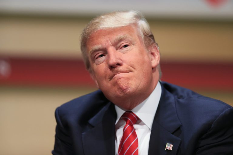 Republican presidential candidate, real estate mogul Donald Trump, speaks at the Family Leadership Summit in Ames, Iowa, Saturday. (AP Photo/Nati Harnik)