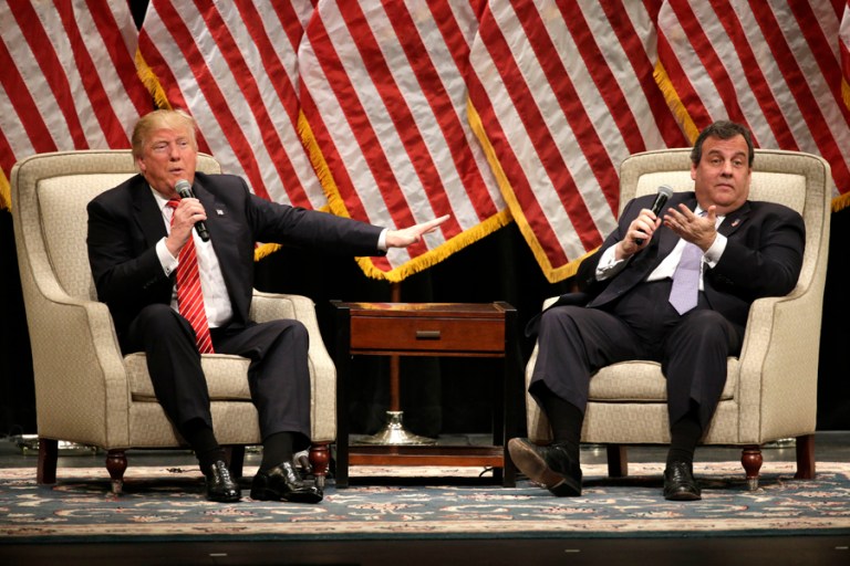 Christie hosted a town hall forum with Trump at noon on Monday, the same time Cullen's funeral was scheduled for, at Rhyne University in Hickory, N.C. (AP Photo/Chuck Burton)