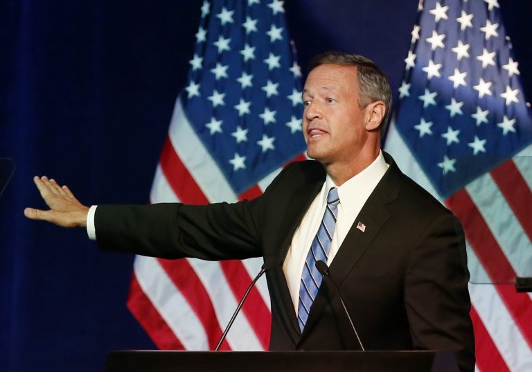 Democratic presidential candidate, former Maryland Gov. Martin O'MalleyÂ garners just two percent of the votes in his home state.Â (AP Photo/Jim Mone)