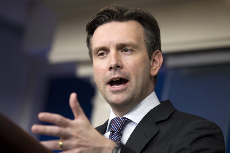 Under White House policy, reporters are often allowed to view the president's introductory remarks but are forced to leave the room once he takes questions from donors.Â White House press secretary Josh Earnest attempted to explain this policy to reporters.Â (AP Photo/Evan Vucci)