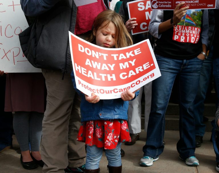 Republicans are facing deep political potholes as they move down the road of repealing and replacing Obamacare. (AP Photo/Brennan Linsley)