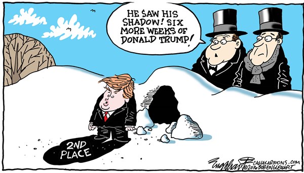 Editorial cartoon: Seeing his shadow