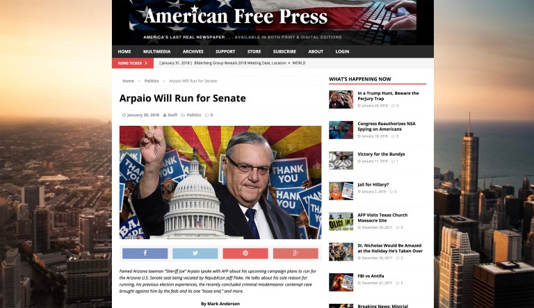 The American Free Press was deemed 