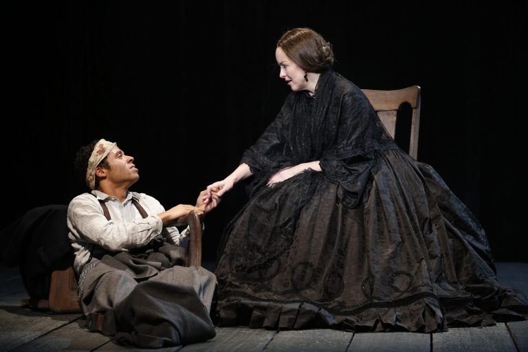   In this undated publicity photo released by Richard Kornberg & Associates, Jonathan-David, left, and Alice Ripley perform in Paula Vogelâs 