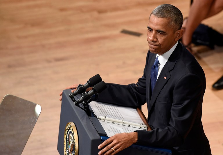In his speech Tuesday to a crowd of roughly 2,000, President Obama said he was speaking 