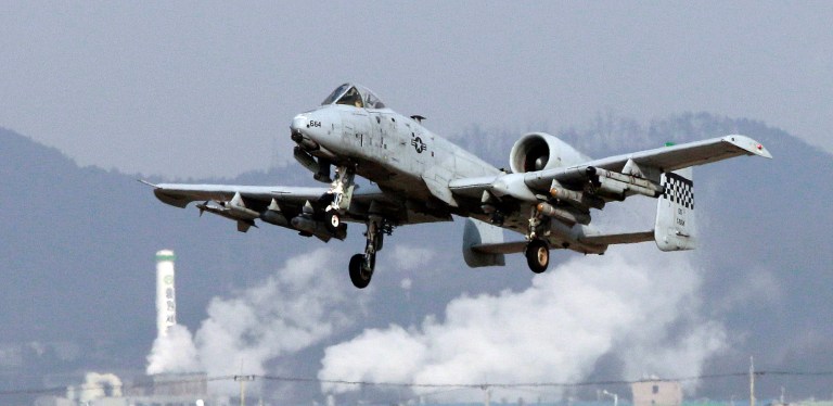 Senators said a recent watchdog report showing that the Pentagon skewed statistics on the A-10 Thunderbolt's performance in Afghanistan seemed to be deliberately cherry-picked to support the retirement of the aircraft, and they pledged to defend the program in this year's budget request. (AP/Lee Jin-man)