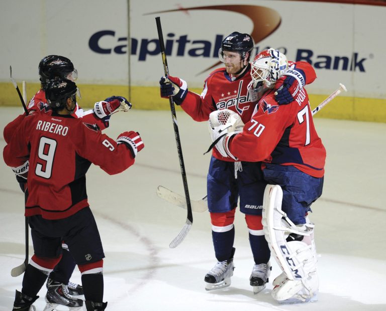 Nick Wass/AP
The Capitals clinched their fifth division title in six seasons by beating the Jets on Tuesday night at Verizon Center.