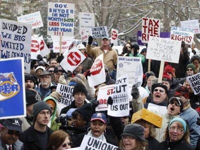 Union recall efforts move to Michigan