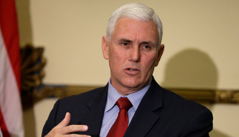 The tax cuts referred to by Trump were signed by then-Gov. Mike Pence in May 2013 and included the immediate elimination of the state's inheritance tax as well as reductions in the state's personal and corporate income tax rates. (AP Photo/Michael Conroy, file)