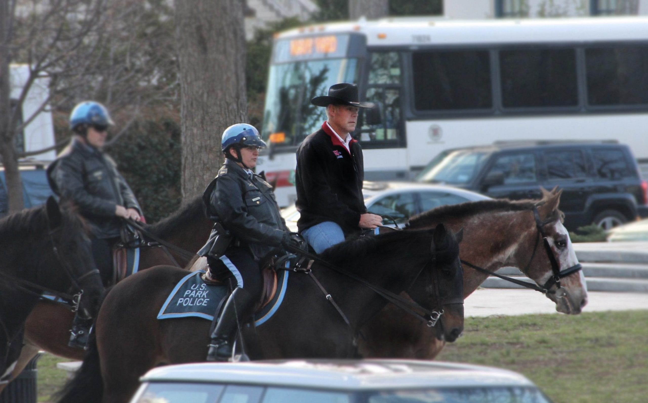 Ryan Zinke rides horse to work on his first day as interior secretary