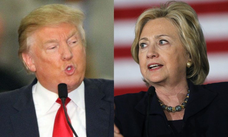 Overall, Clinton owns the slightest of leads in the Peach State, topping Trump by less than a point (43.3-43 percent), according to the latest RealClearPolitics average. (AP photos)