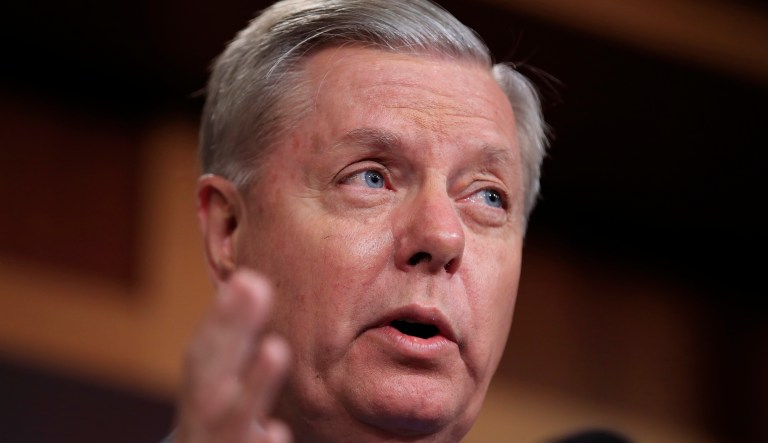 Anchor Wolf Blitzer pressed Graham on Tuesday about whether he was concerned about the Libyan media questioning the credibility of a CNN report. (AP Photo/Manuel Balce Ceneta)