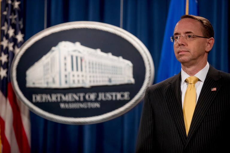 Rosenstein: DOJ Is ‘After the Leakers, Not the Journalists’