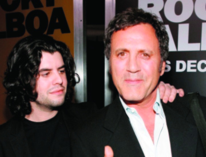 Sage Stallone, seen here with his uncle Frank Stallone at the premiere of MGM's 