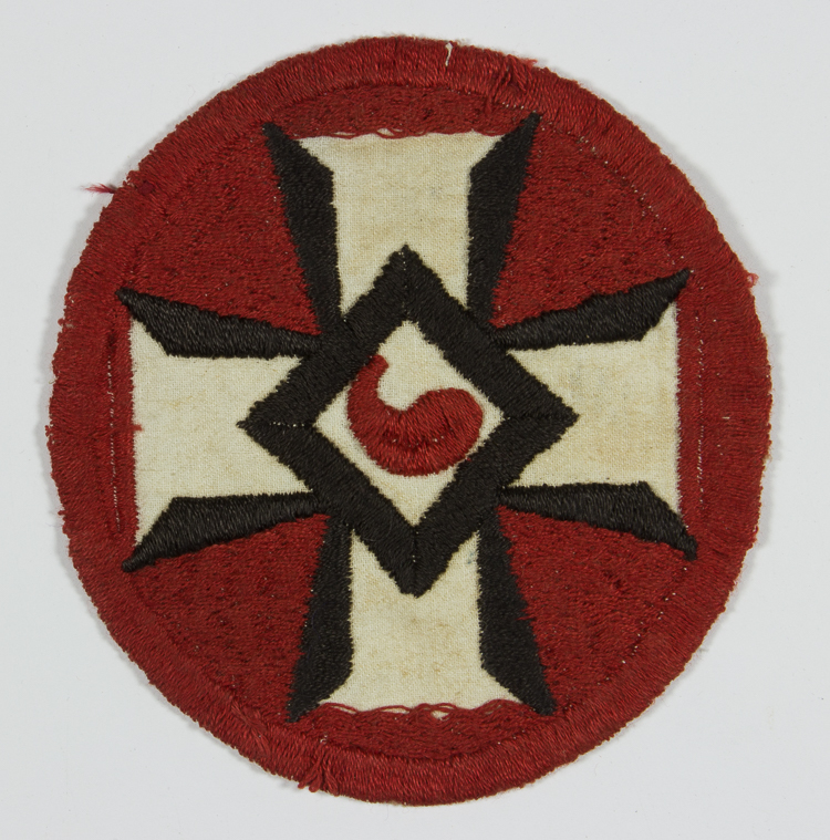 A KKK Knights of Kamellia embroidered cloth patch typically sewn to the left breast of a klansman's white robe is going up for action, part of a huge cache of KKK items discovered in Pennsylvania.