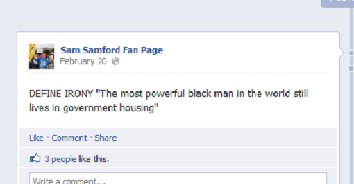 Sam Samford’s Facebook fan page