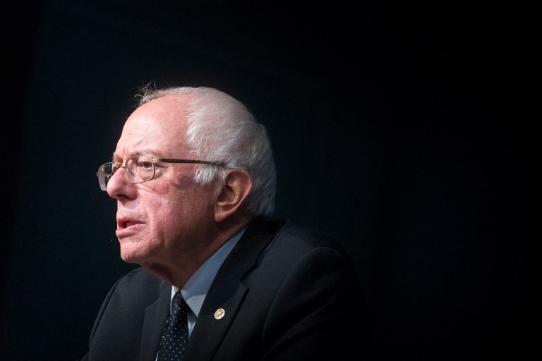 Democratic presidential candidate Sen. Bernie Sanders, I-Vt., will be in Rome for less than 24 hours to address the Pontifical Academy of Social Sciences ahead of Tuesday's New York primary. (AP Photo/John Minchillo)