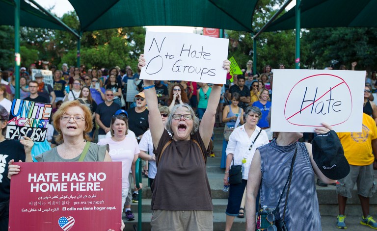The resolution additionally requested the Trump administration to improve research on hate crimes and to address prevalence of hate groups. (AP Photo/Todd Kirkland)