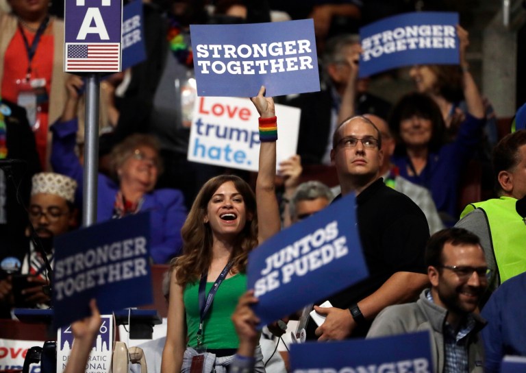"I know she will fight to keep our families together," said Astrid Silver. (AP Photo/Matt Rourke)