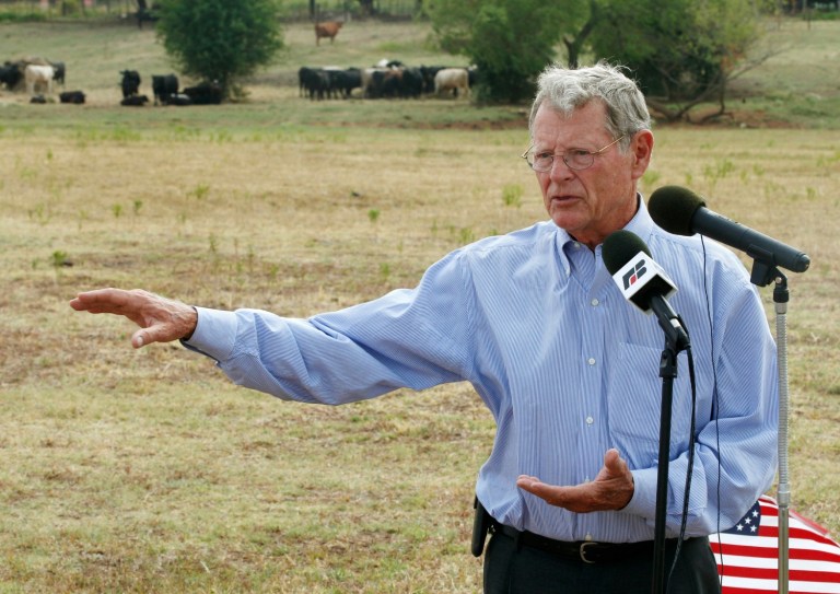 President Obama mentioned Sen. Jim Inhofe and his infamous snowball as an example of the wrong attitude towards climate change. (AP Photo/Sue Ogrocki, File)