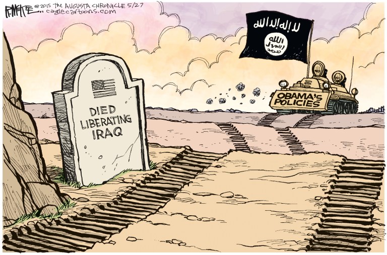 Editorial cartoons: Casualty of War