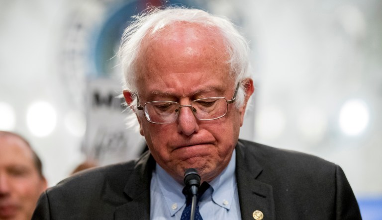 The former British Prime Minister would have gagged and scoffed at Sanders' pathetic foreign policy speech at Westminster College on Thursday. (AP Photo/Andrew Harnik)