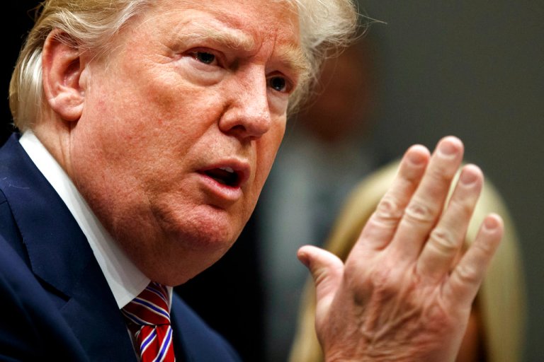 In this Feb. 22, 2018, photo, President Donald Trump speaks during a meeting with state and local officials to discuss school safety in the Roosevelt Room of the White House in Washington. Trump could face a backlash from gun rights advocates who fear he's strayed from his pledge to be a champion for the Second Amendment by voicing support for gun control measures in the wake of the deadly school shooting in Florida.