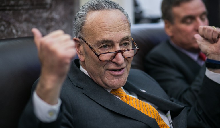 "Trump Asia trip a flop: POTUS acts like a lap dog to Xi and China, but talks tough to our friends in Southeast Asia. Presidency by misadventure," Schumer tweeted.