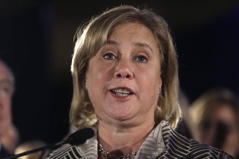 Sen. Mary Landrieu, D-La., speaks to supporters as she concedes defeat in her Senate runoff election against Rep. Bill Cassidy, R-La., in New Orleans. (AP/Gerald Herbert)