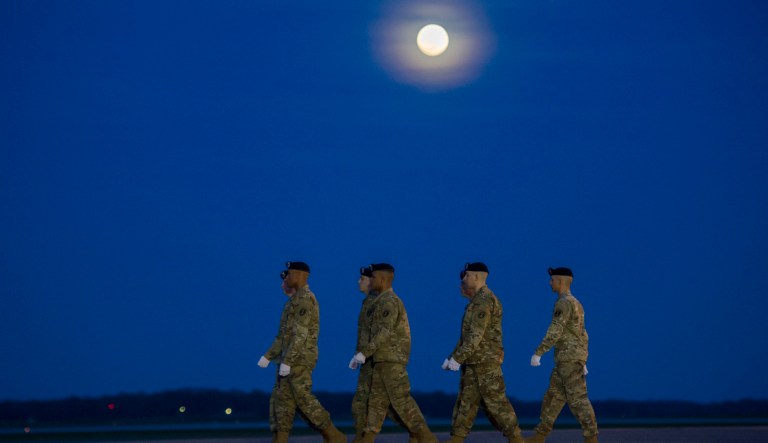 Two U.S. service members were killed in action in Kandahar, Afghanistan, when their convoy came under attack, the Pentagon confirmed. (AP Photo/Cliff Owen)