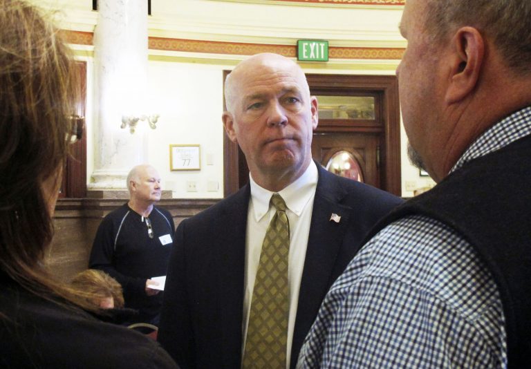 Greg Gianforte, who apologized for the assault last week, was fined $385, given 40 hours of community service and ordered to undergo at least 20 hours of anger management therapy. (AP Photo/Matt Volz, File)