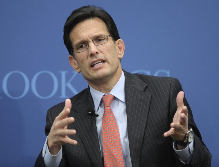 FILE - In this Jan. 8, 2014 file photo, House Majority Leader Eric Cantor of Va. speaks about The Value of School Choice: The Release of the 2013 Education Choice and Competition Index, at the Brookings Institute in Washington. Lawmakers looking ahead to the November elections are putting renewed focus on education, tackling issues on Capitol Hill this week ranging from expanding charter schools to paying off student loan debt.  (AP Photo/Susan Walsh)