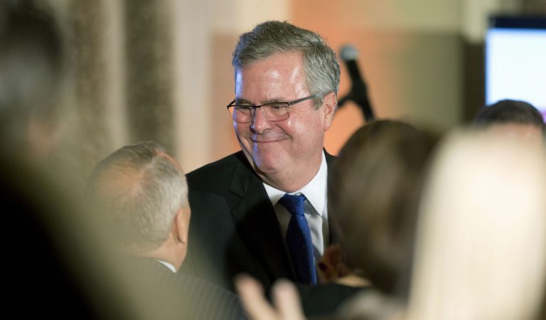 With a simple Facebook post, former Florida Gov. Jeb Bush became the first person to express interest in the 2016 Republican presidential nomination. (AP Photo/J Pat Carter)