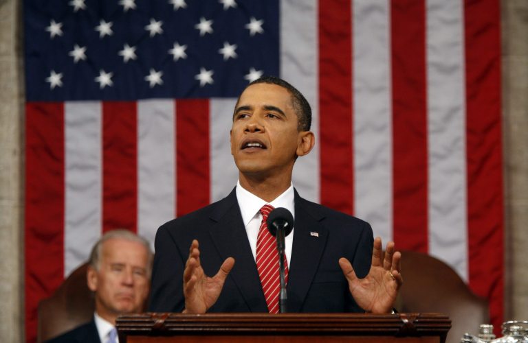 President Obama addresses a joint session of Congress on health care at the U.S. Capitol in Washington, Sept. 9, 2009. (AP File)