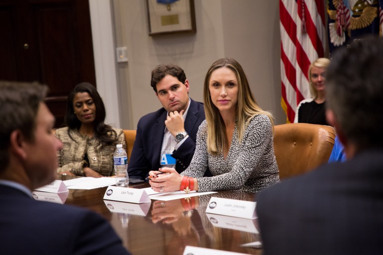 Lara Trump hosted a pets-for-vets Meeting Wednesday in the Roosevelt Room of the White House in Washington, D.C. (Official White House Photo by Shealah Craighead)