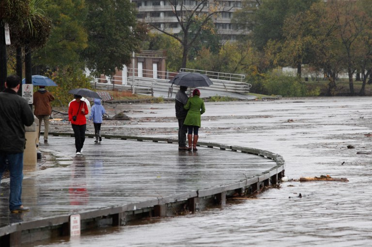 The swollen Potomac River following Hurricane Sandy (Graeme Jennings/Examiner)