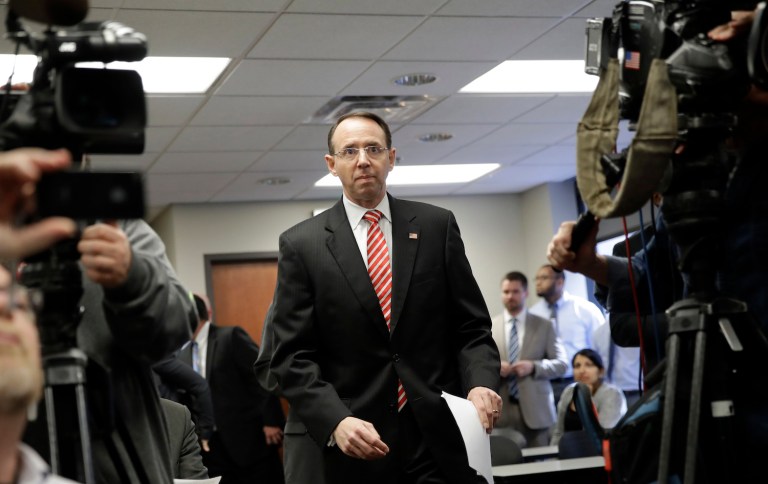 History will remember him as the man in charge of a probe into Russian electoral meddling. (AP Photo/Patrick Semansky)